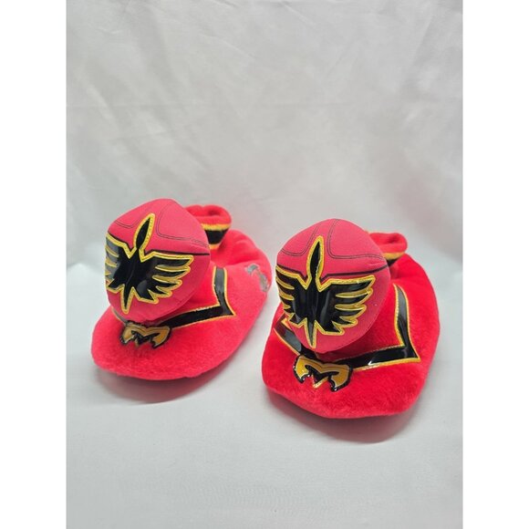 Power Rangers Mystic Force Red Ranger Kids Size 3/4 Plush House Slippers- VTG - Picture 2 of 16